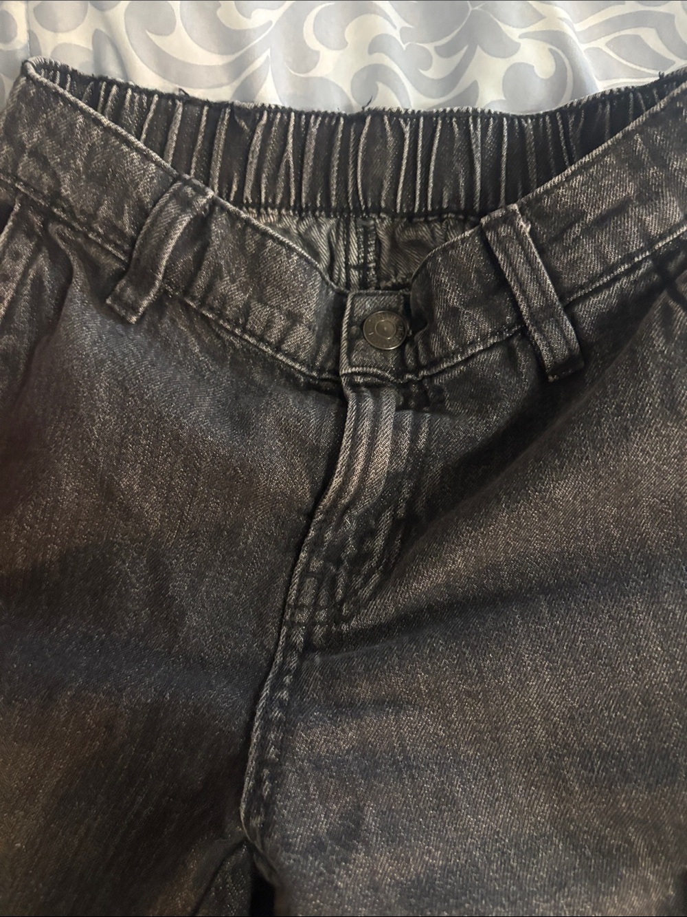 Kids Cargo Jeans - Black and Light Blue Denim - Picture 5 of 8